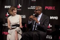 Emma Watson and Forest Whitaker at a HeForShe event